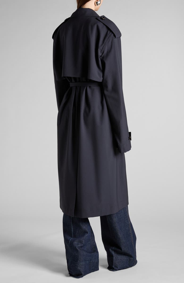 Bottega Veneta Wool Gabardine Trench Coat, Alternate, color, 