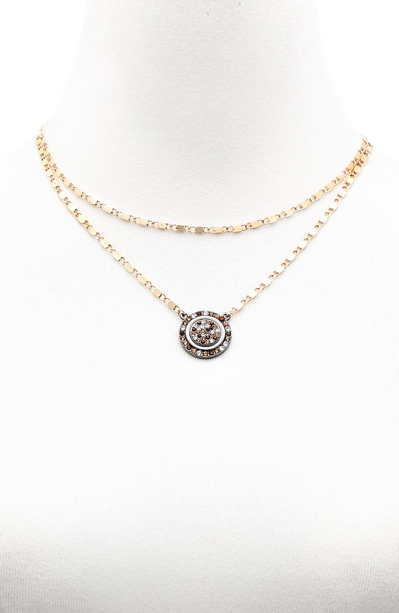 Vince Camuto Crystal Pendant Set of 2 Chain Necklaces, Alternate, color, Gold Tone