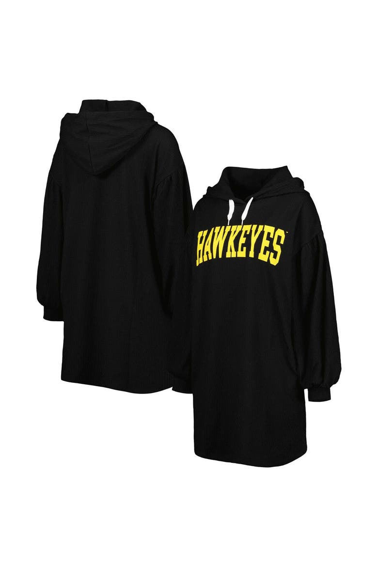 Women's Gameday Couture Black Iowa Hawkeyes Game Winner Vintage Wash Tri-Blend Dress, Main, color, Black