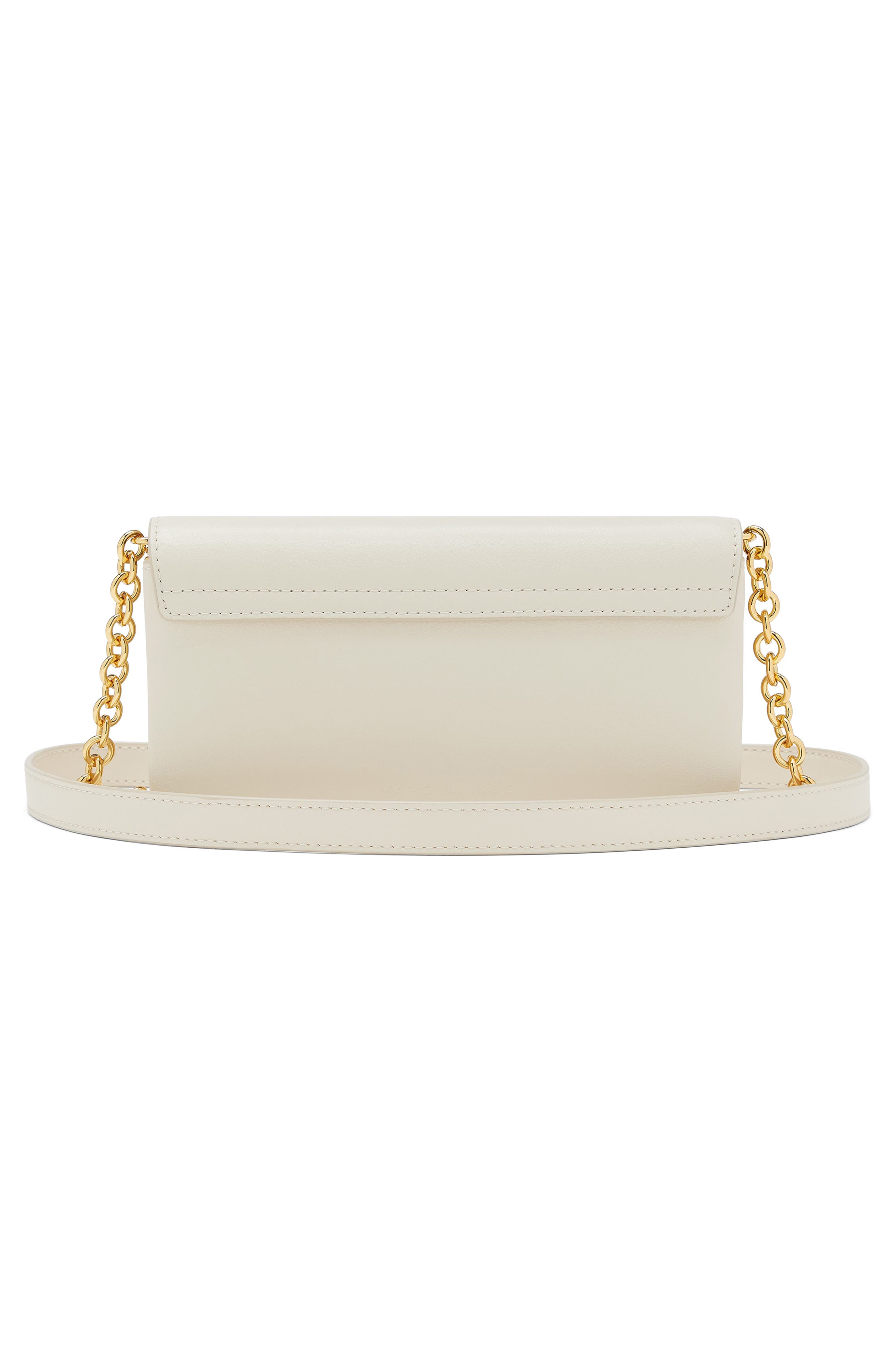 Scene Leather Wallet on Chain, Alternate, color, CLOUD WHITE