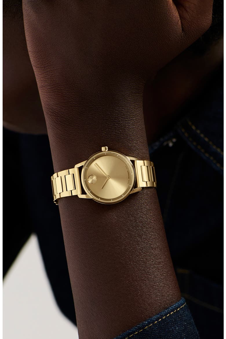 Bold Echo Bracelet Watch, 30mm, Alternate, color, GOLD