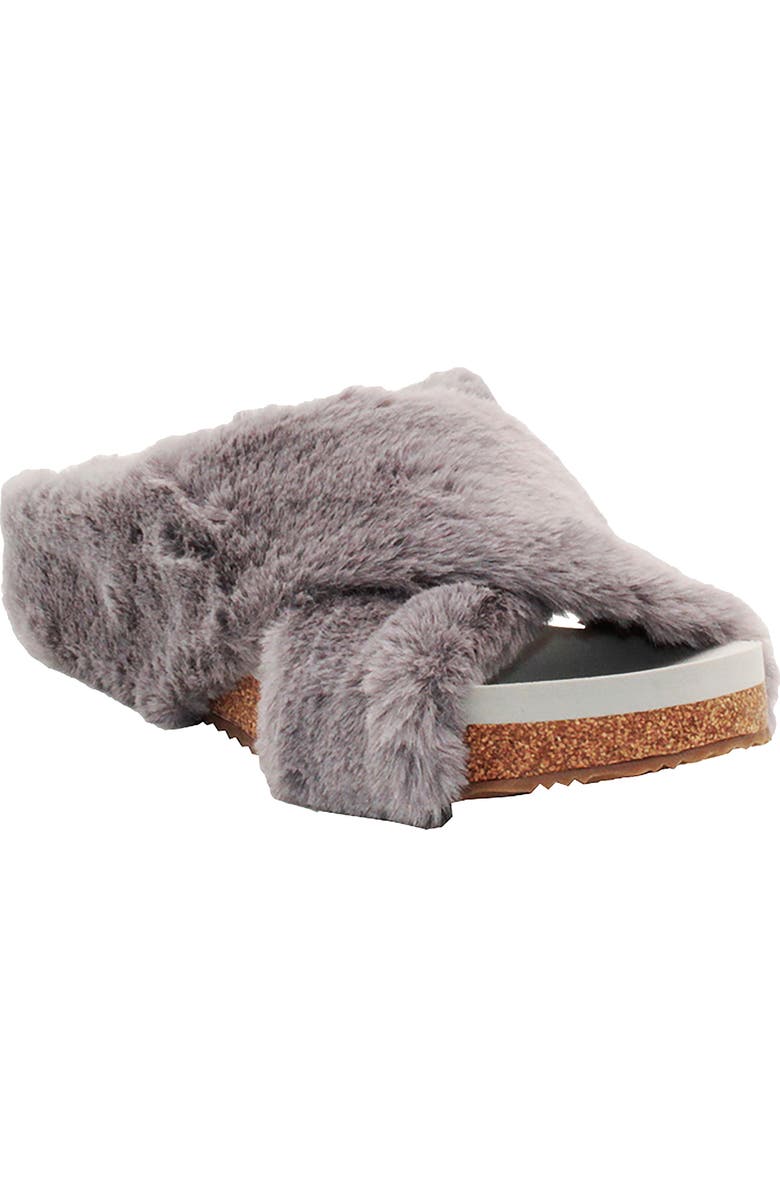 Volatile Rees Faux Fur Platform Sandal, Main, color,