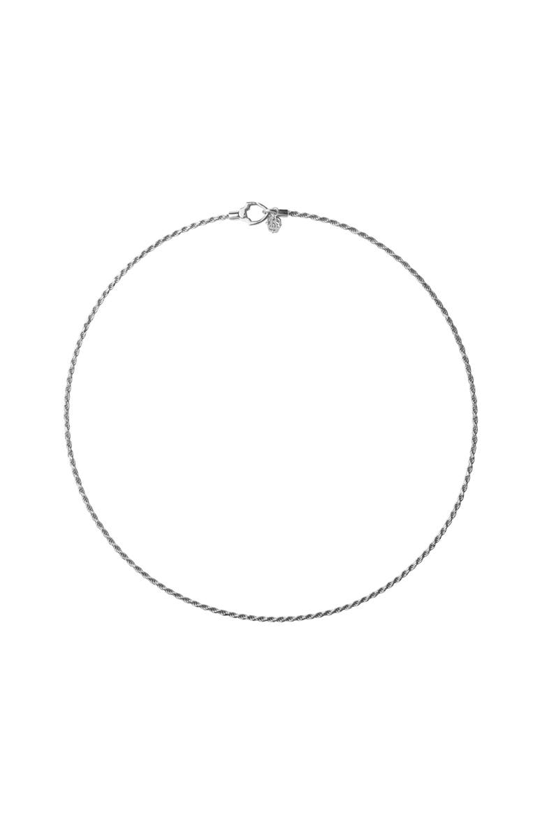 Shield Lock Necklace, Main, color, Silver