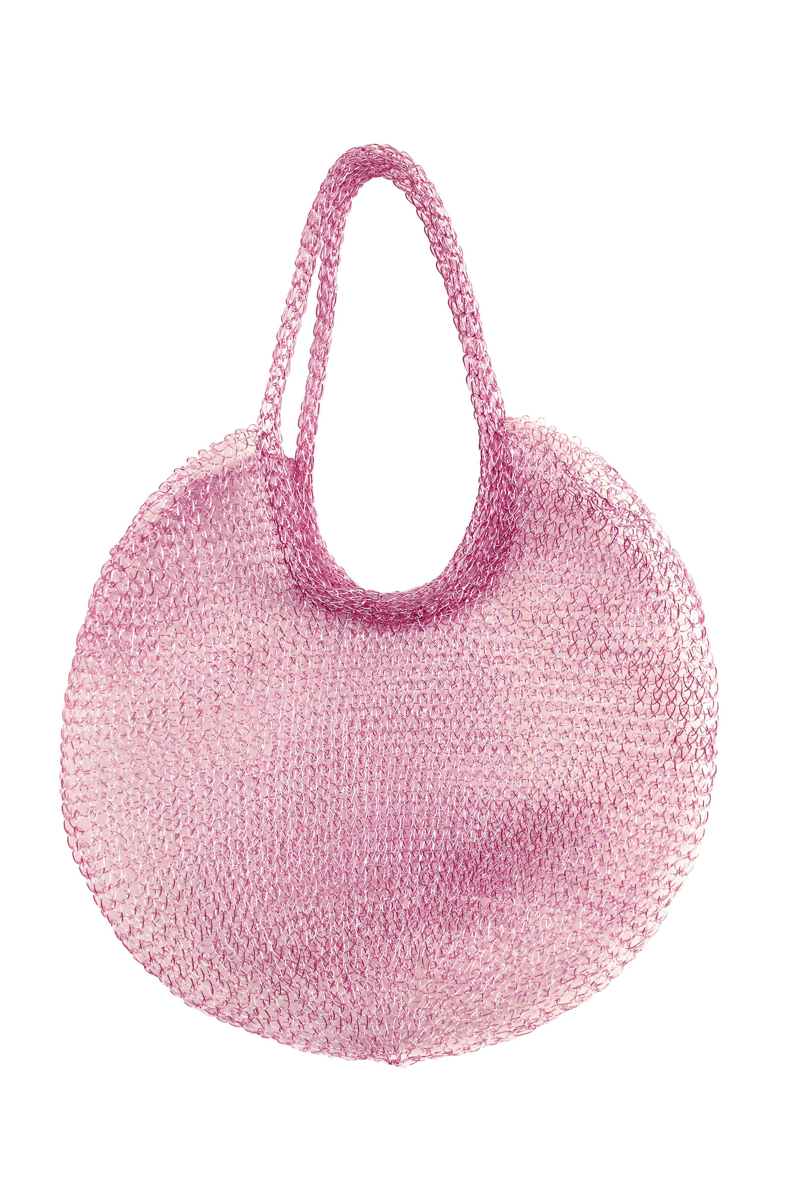 BRUNNA.CO The Sol Mesh Wire Tote Bag in Pink, Main, color, Pink