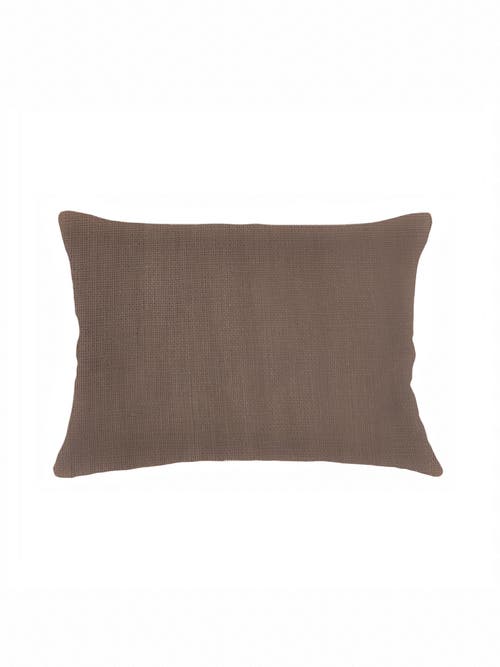 Anaya So Soft Linen Pillow With Down Alternative Insert In Mocha Brown