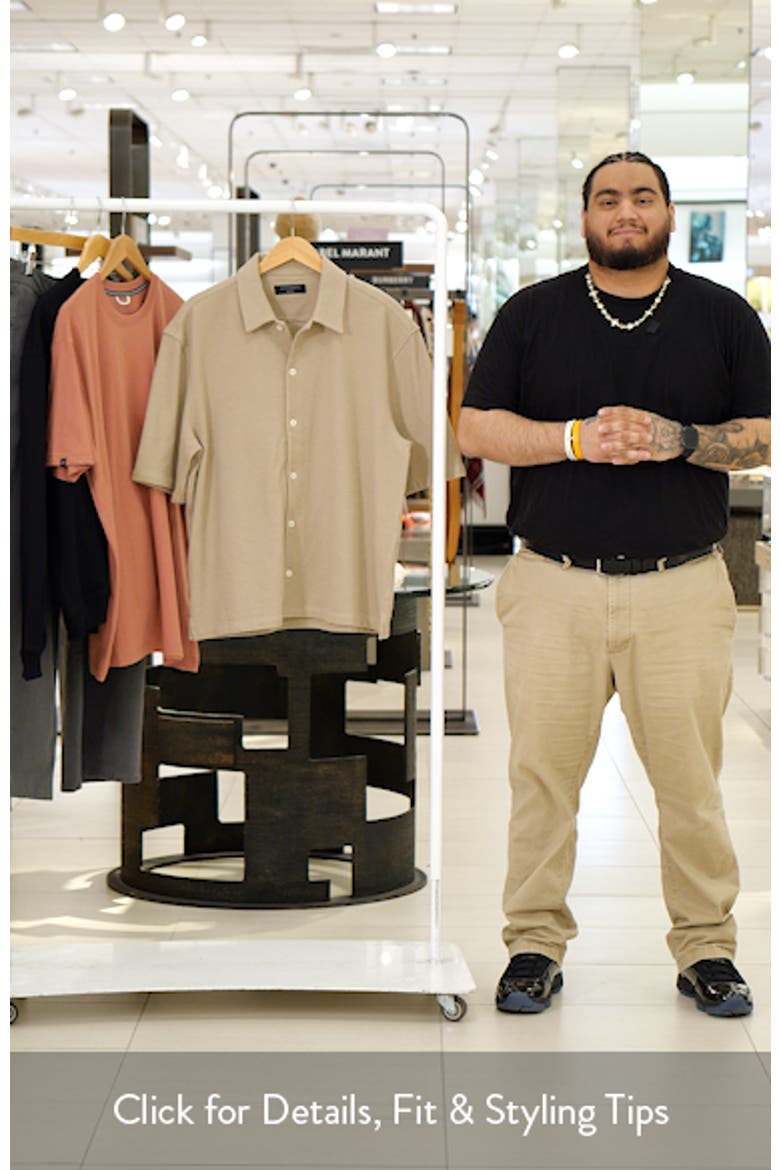 Stallion Oversize Short Sleeve Cotton Button-Up Shirt video