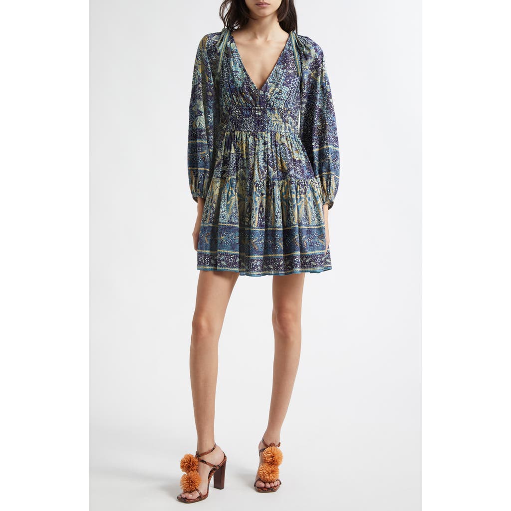 Ulla Johnson Anika Floral Print Long Sleeve Minidress In Multi