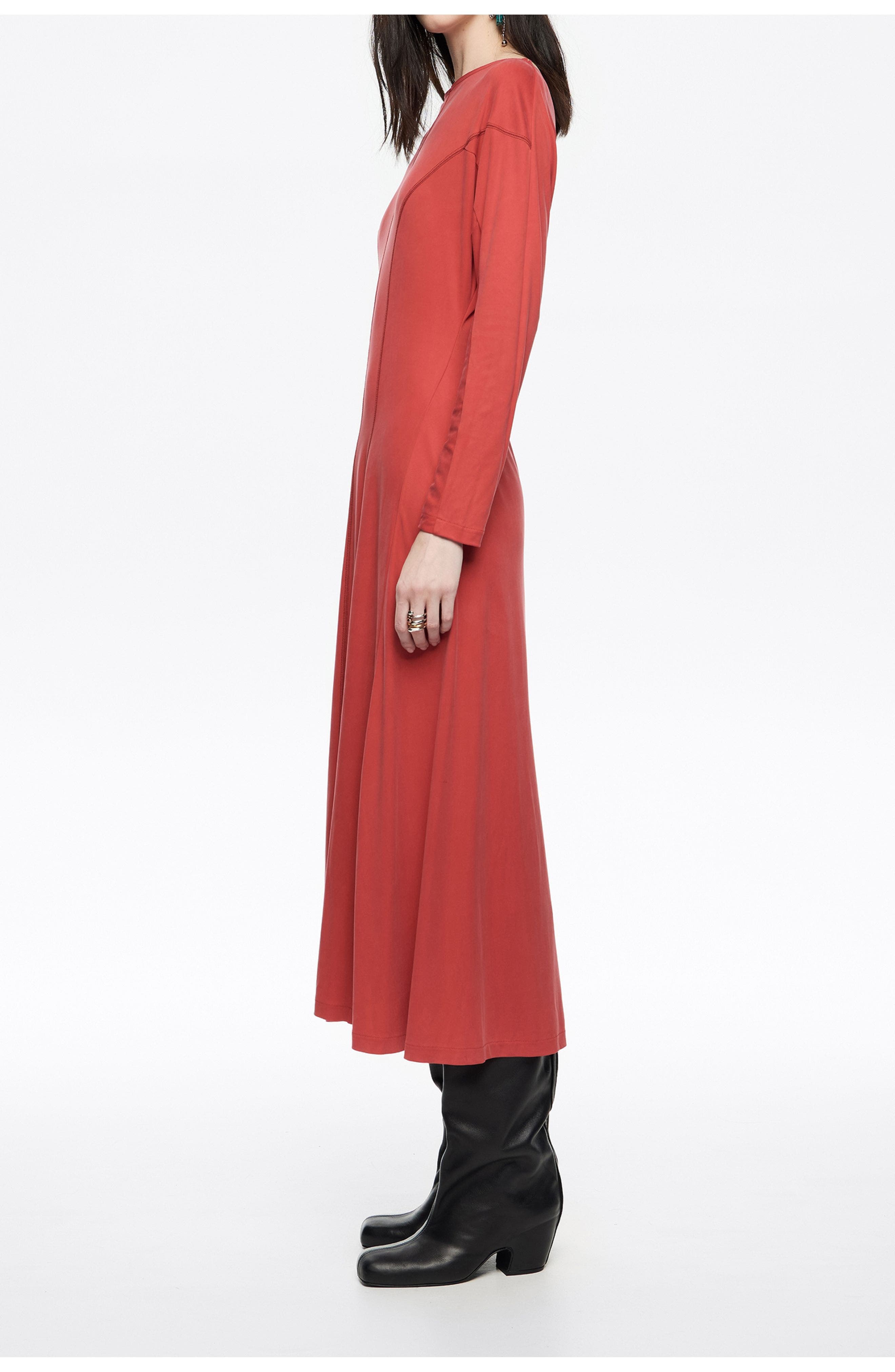 Cupro A-Line Dress - image 4