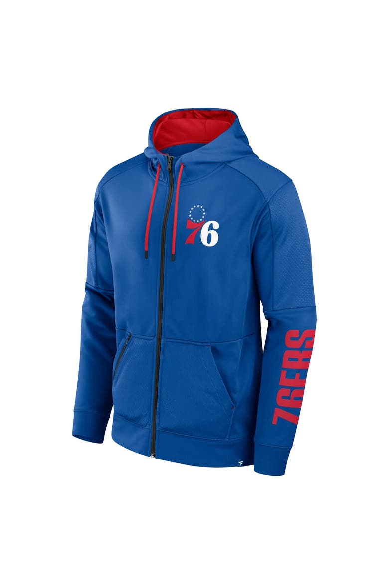 Men's Fanatics  Royal Philadelphia 76ers Baller Defender Performance Full-Zip Hoodie, Alternate, color, Royal