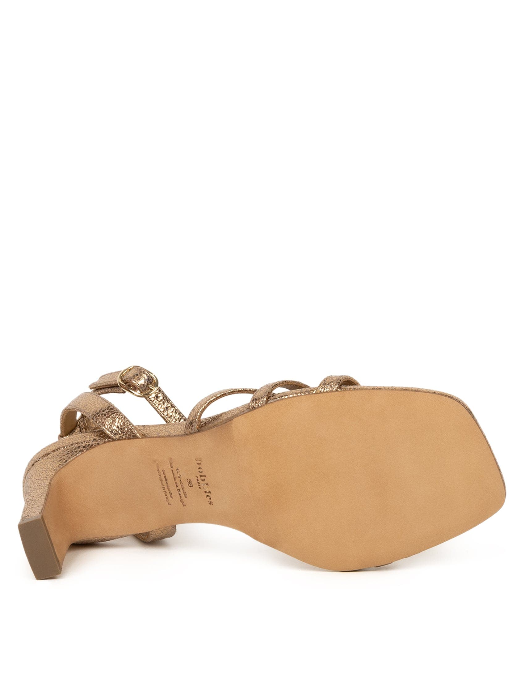 Davina Heeled Sandals, Alternate, color, Sepia Gold
