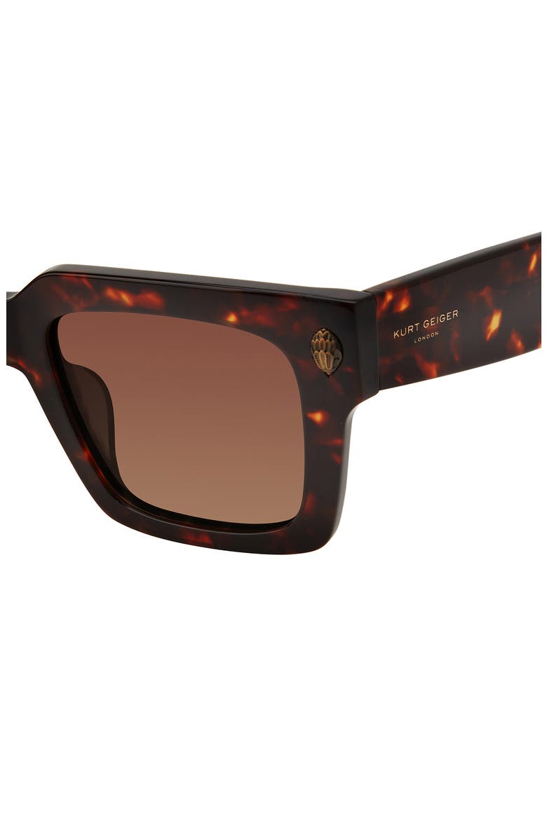 50mm Square Sunglasses, Alternate, color, HAVANA/ BROWN