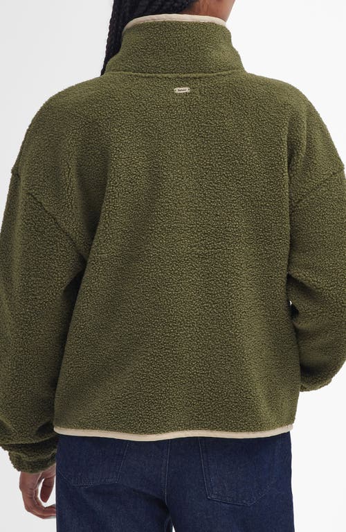 Barbour Violette Fleece Jacket In Green