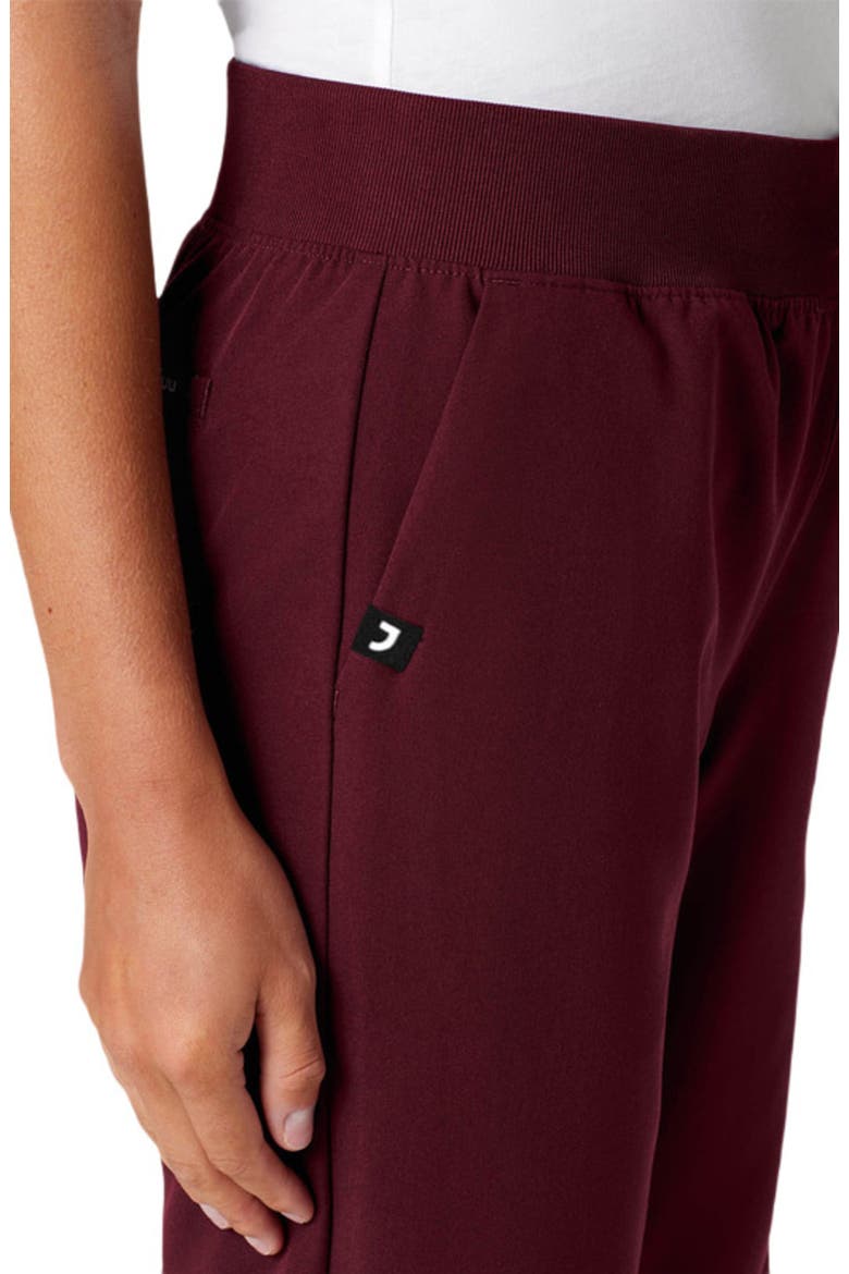 Xenos Women's 5-Pocket Classic Mid-Rise Scrub Pant, Alternate, color, Burgundy