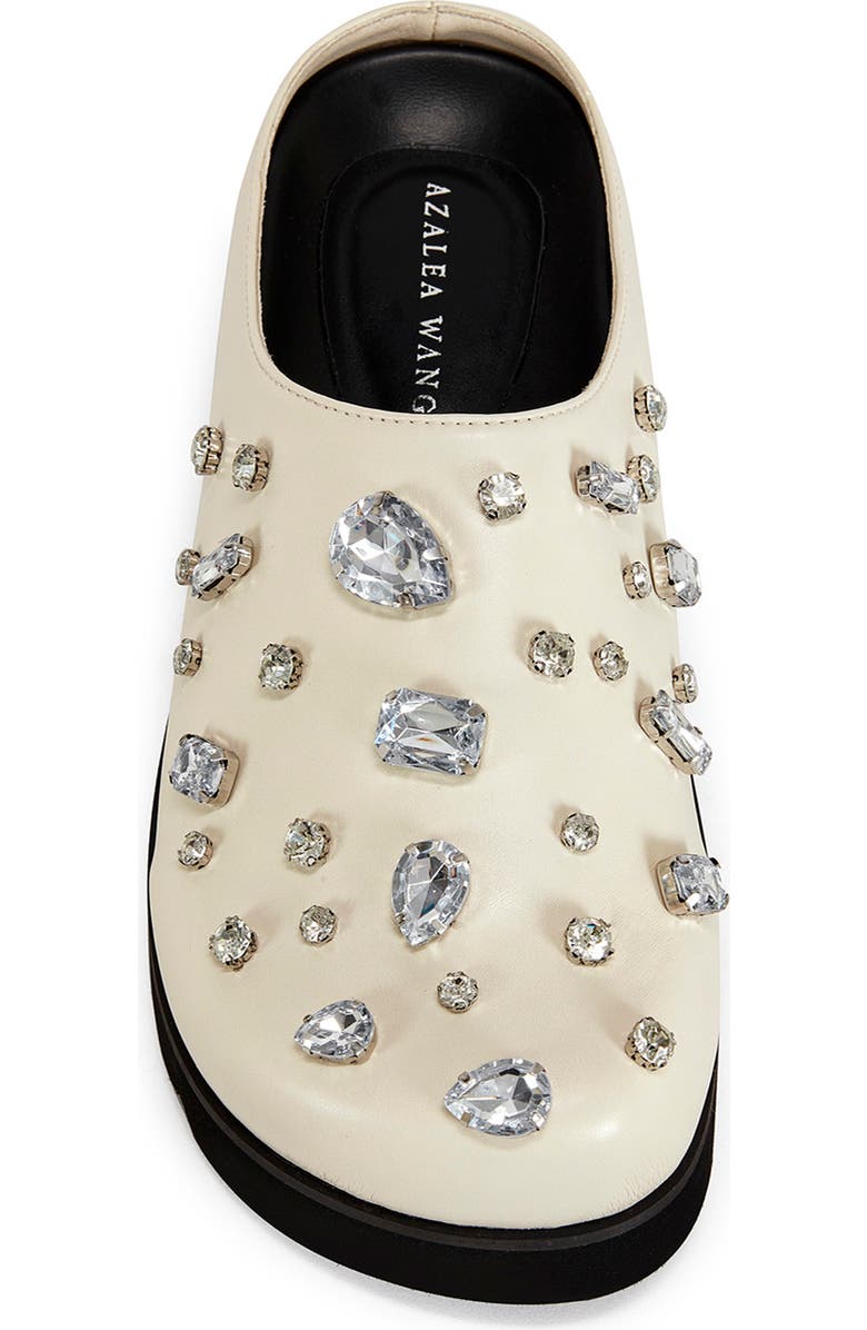 AZALEA WANG Voncile Embellished Platform Mule, Alternate, color, Bone