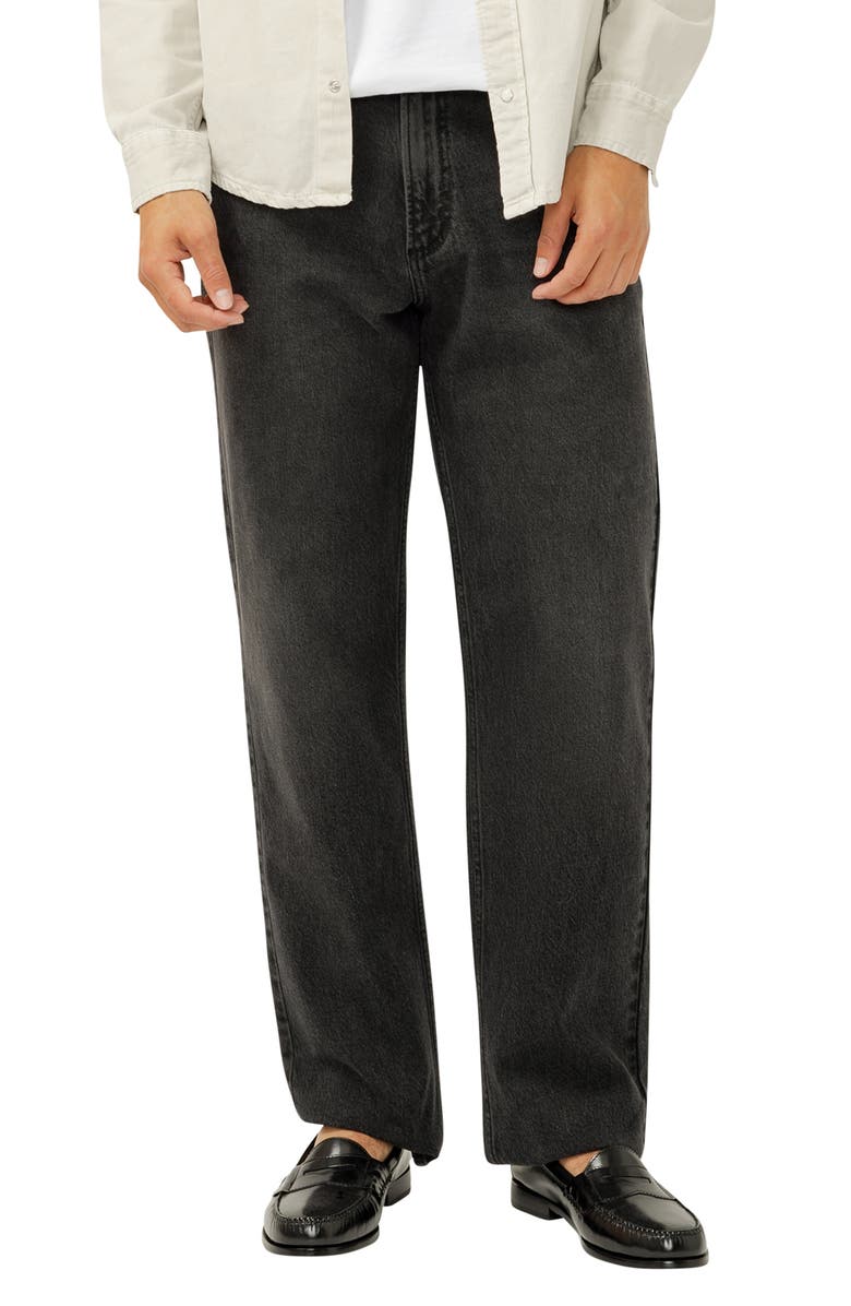 Silver Jeans Co. Relaxed Straight Leg Jeans, Main, color, Onyx