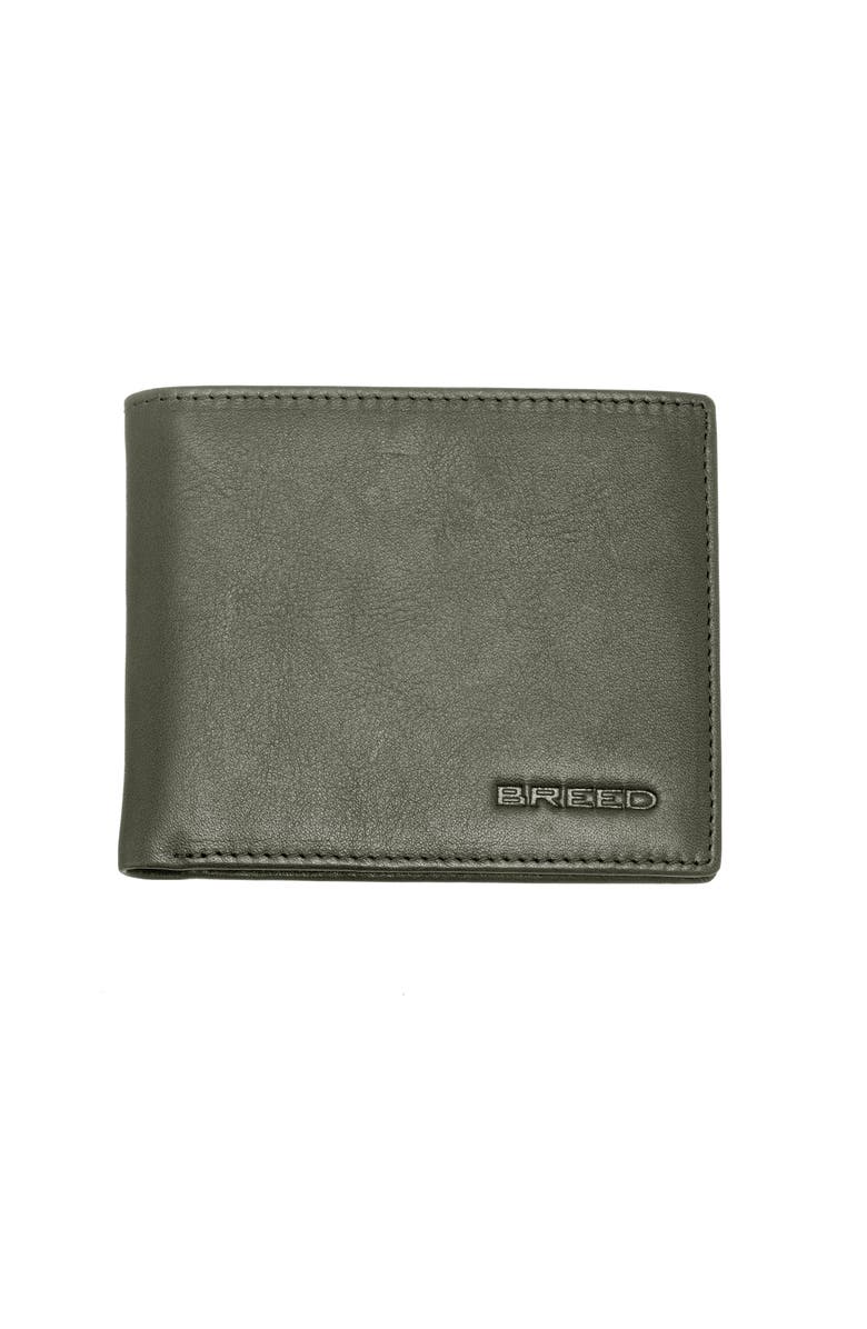 BREED Locke Bi Fold Wallet, Main, color, Grey