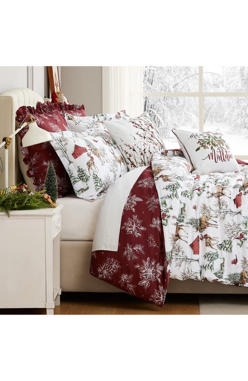 Southshore Fine Linens White Christmas Oversize Holiday Comforter Set In White Christmas
