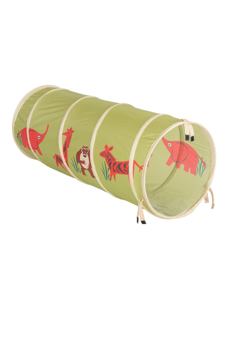 Jungle Safari Play Tent with Tunnel, Alternate, color, GREEN TAN