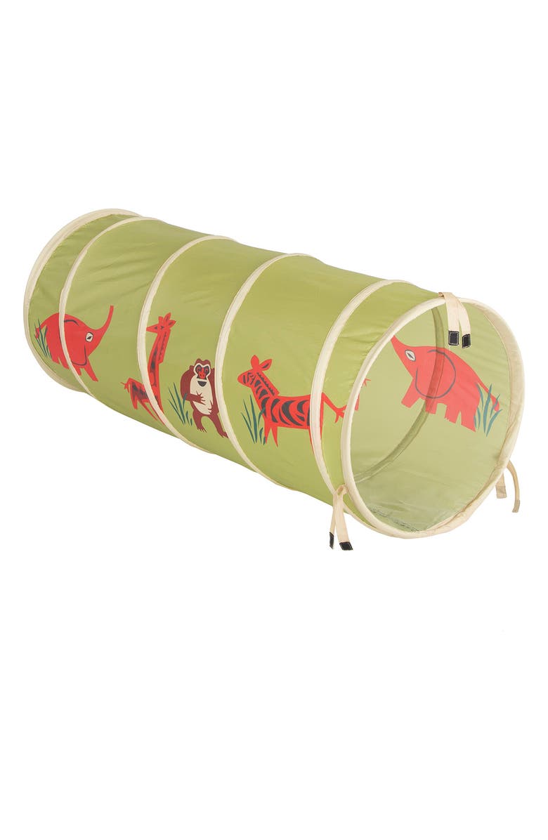 Pacific Play Tents Jungle Safari Play Tent with Tunnel, Alternate, color, Green Tan