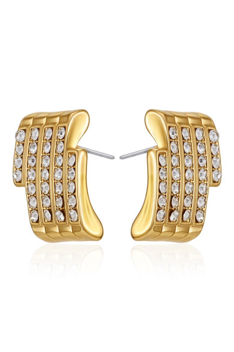 Crystal Stud Earrings, Alternate, color, GOLD