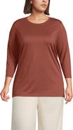 Lands' End 3/4 Sleeve Cotton Supima Tunic