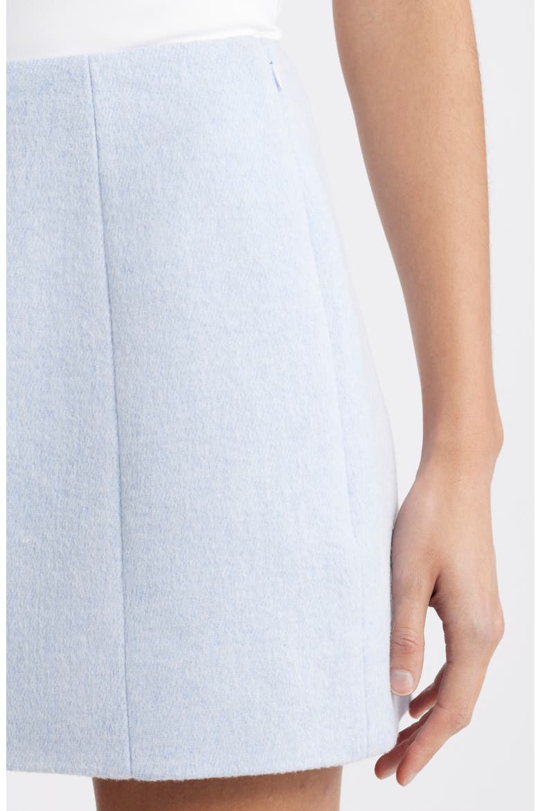 Boiled Wool Miniskirt, Alternate, color, ICELAND BLUE