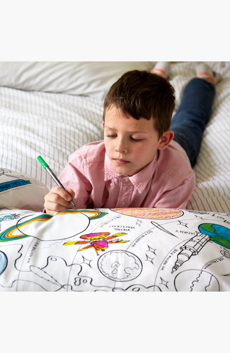 Eat Sleep Doodle Color Your Own Pillowcase Space Explorer, Alternate, color, Space Explorer Print