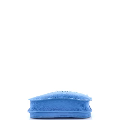 Pre-owned Hermes Hermes Evelyne Bag Gen Iii Clemence Pm In Blue