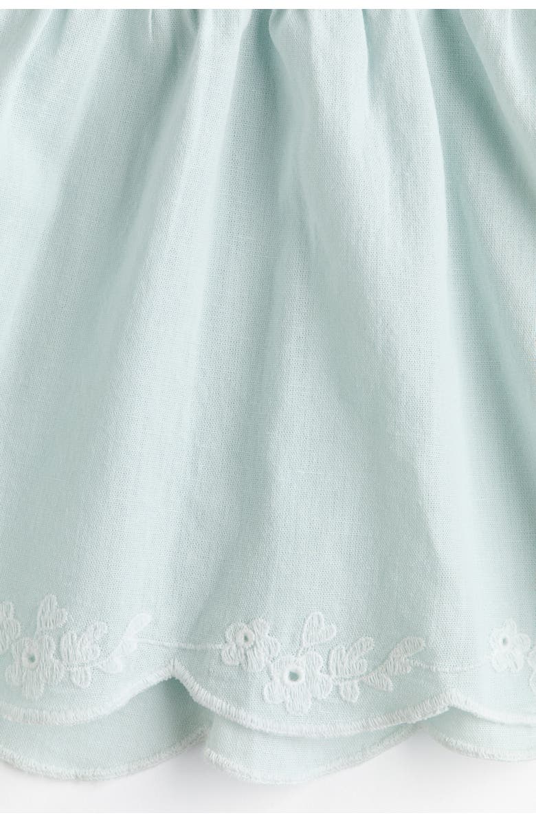 H&M Embroidered Shorts, Alternate, color, Light Turquoise