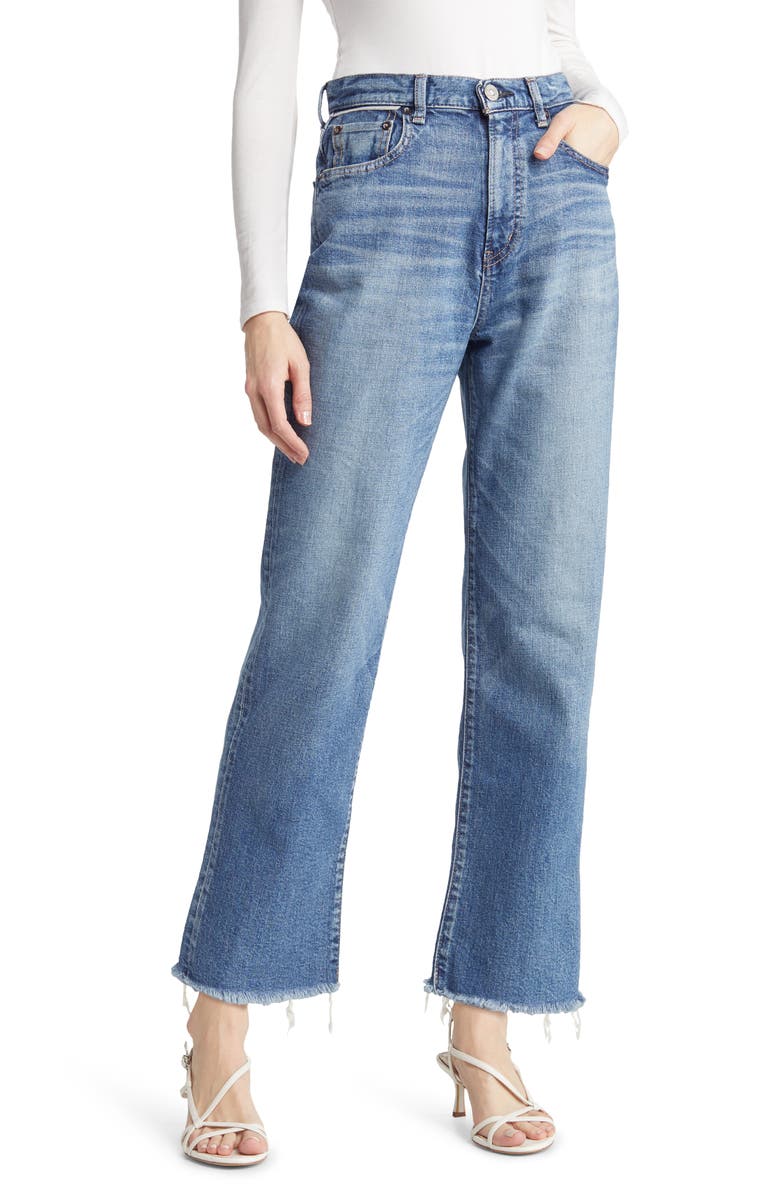 MOUSSY Evelyn High Waist Ankle Straight Leg Jeans, Main, color,