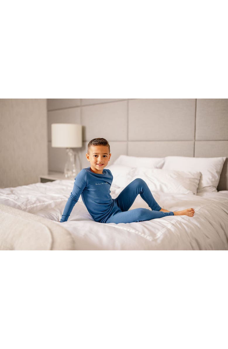 Pouf Boys Shoot for the Moon PJ, Alternate, color, Blue