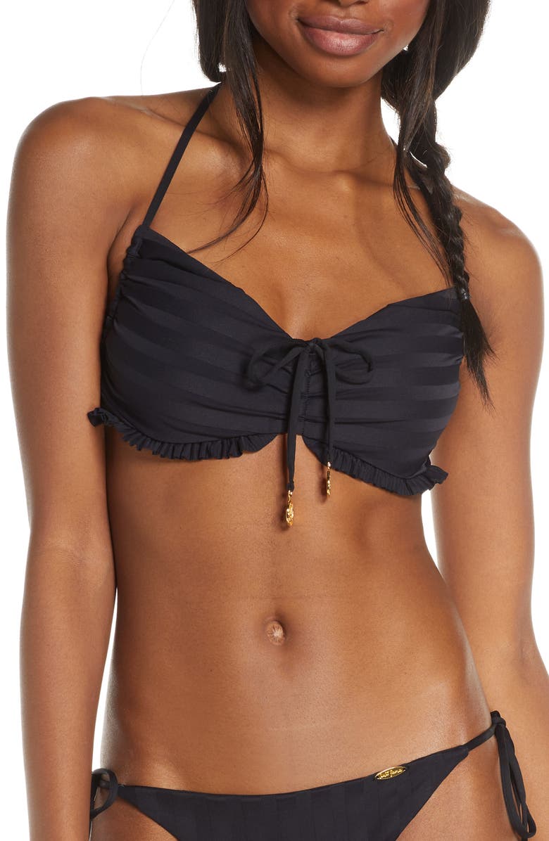 Luli Fama Halter Bikini Top, Main, color, 
