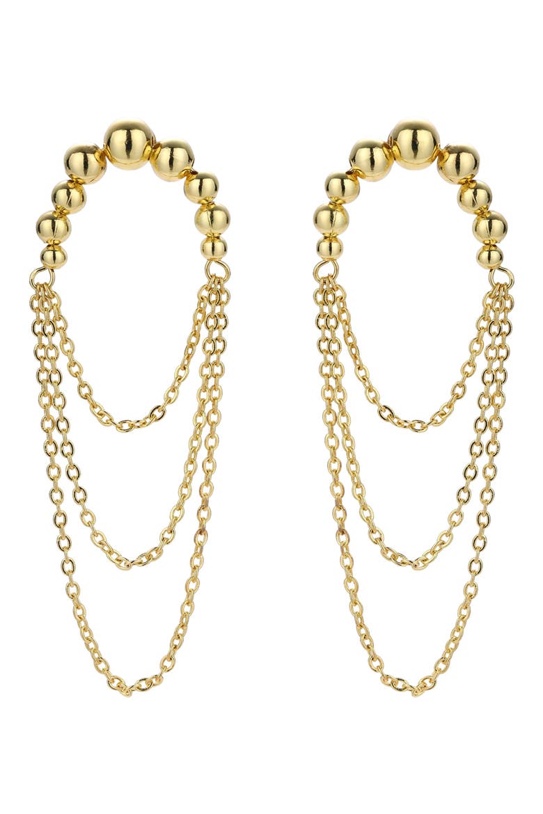 Gilded Chandelier Earrings, Main, color, GOLD