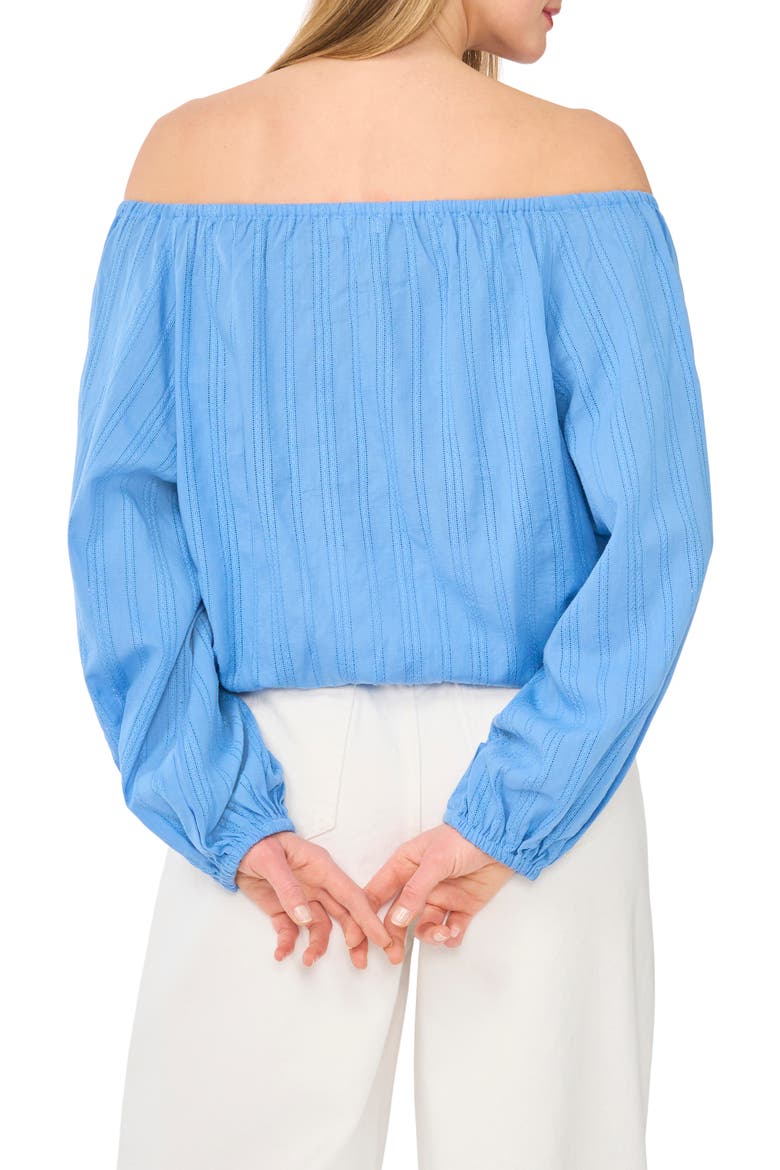Off the Shoulder Cotton Crop Top, Alternate, color, AIRFORCE