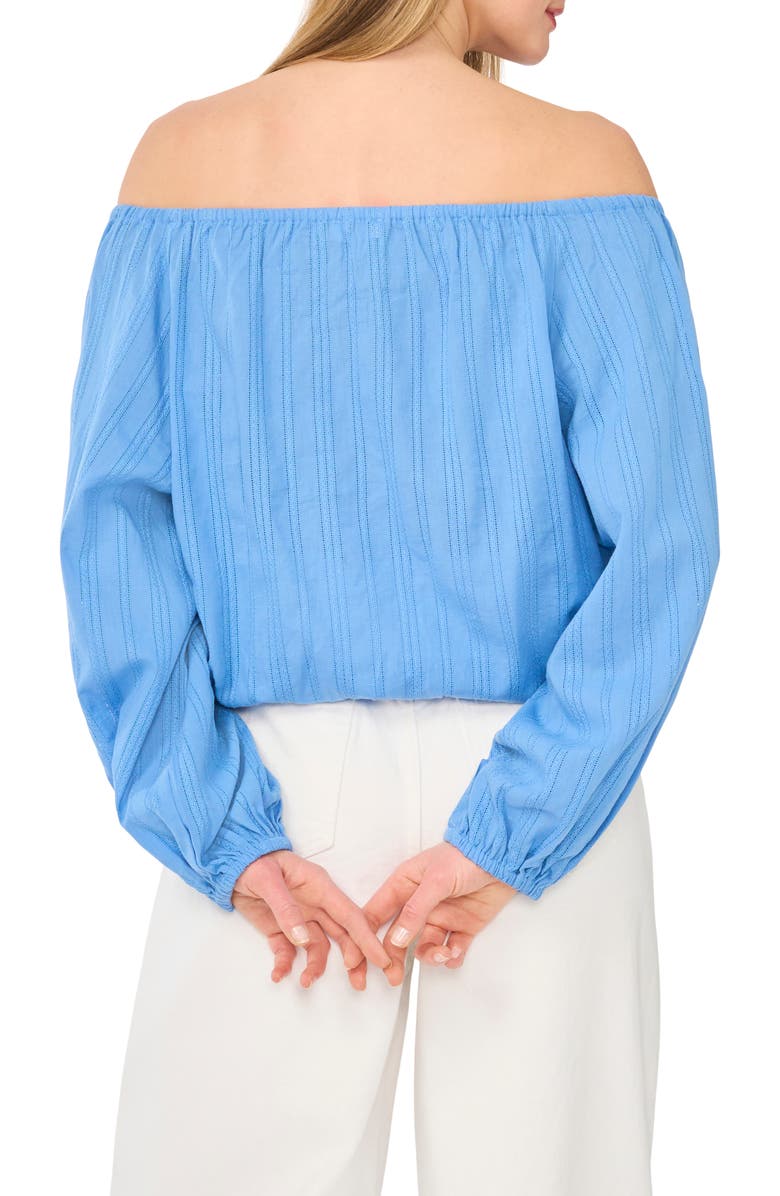 Parker Off the Shoulder Cotton Crop Top, Alternate, color, Airforce