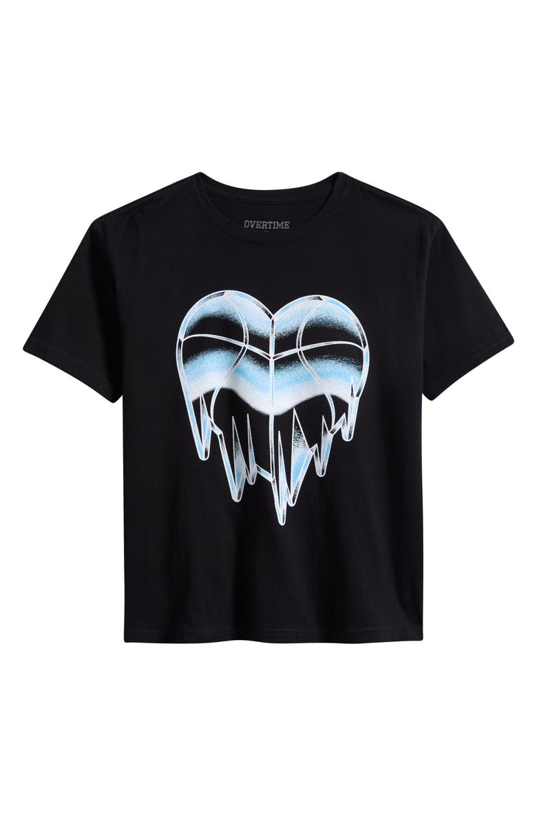 OVERTIME Kids' Cold Hearts Graphic T-Shirt, Main, color, Black