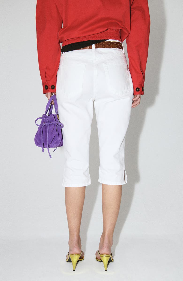 MANGO Featuring Hailey Bieber Straight Leg Capri Jeans, Alternate, color,