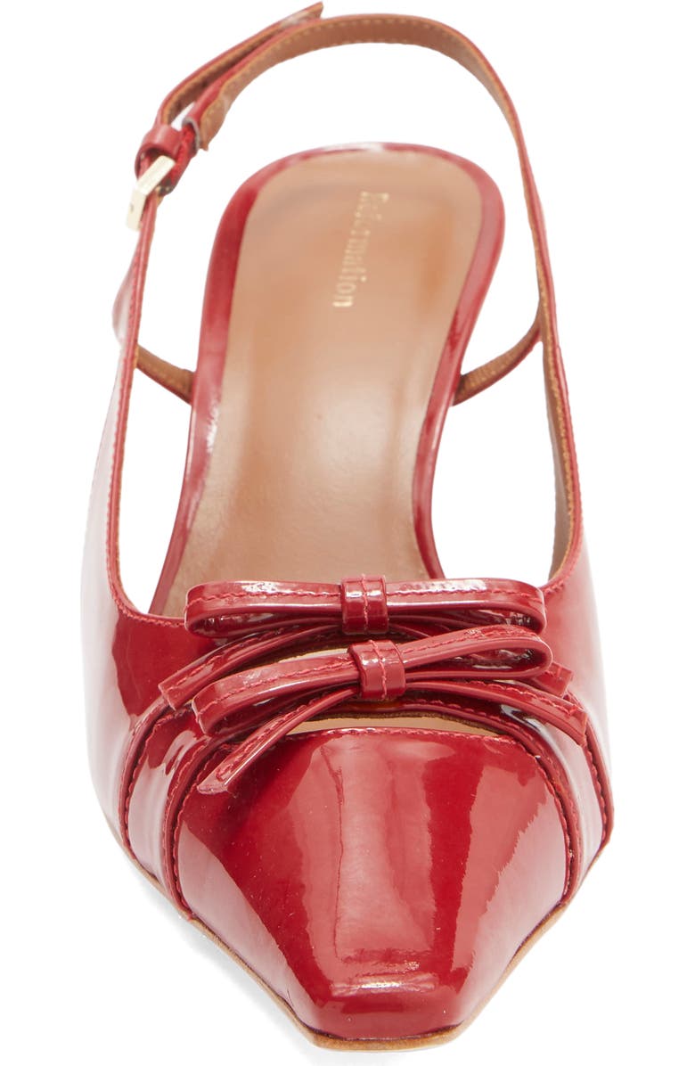 Reformation Noreen Slingback Pump, Alternate, color, Scarlet Patent
