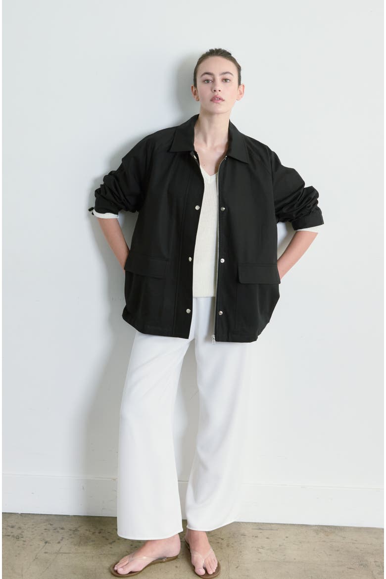 Cotton Barn Jacket, Main, color, Black
