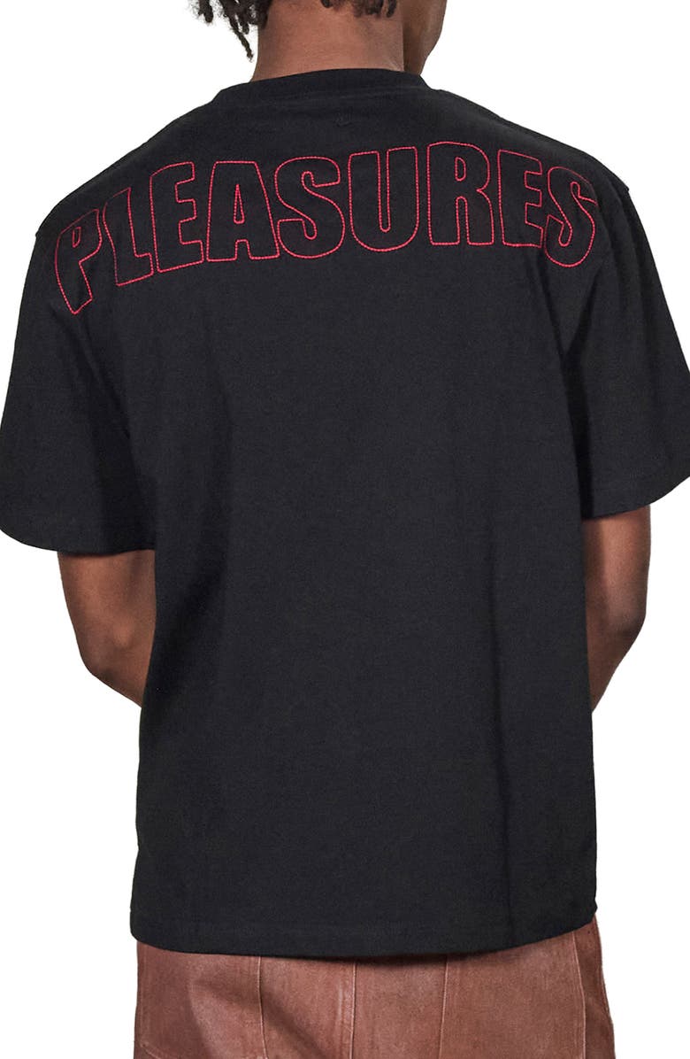 PLEASURES Impact Heavyweight Cotton Graphic T-Shirt, Alternate, color, Black