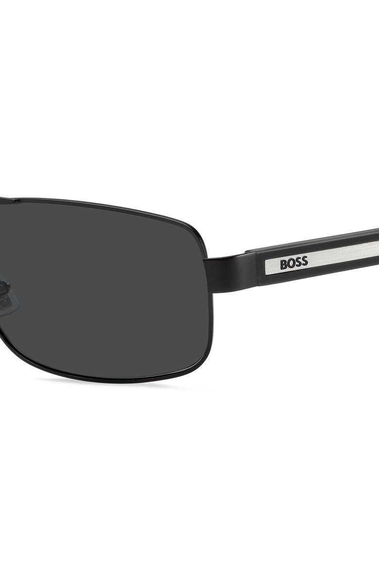 BOSS 62mm Navigator Sunglasses, Alternate, color, Matte Black/ Grey
