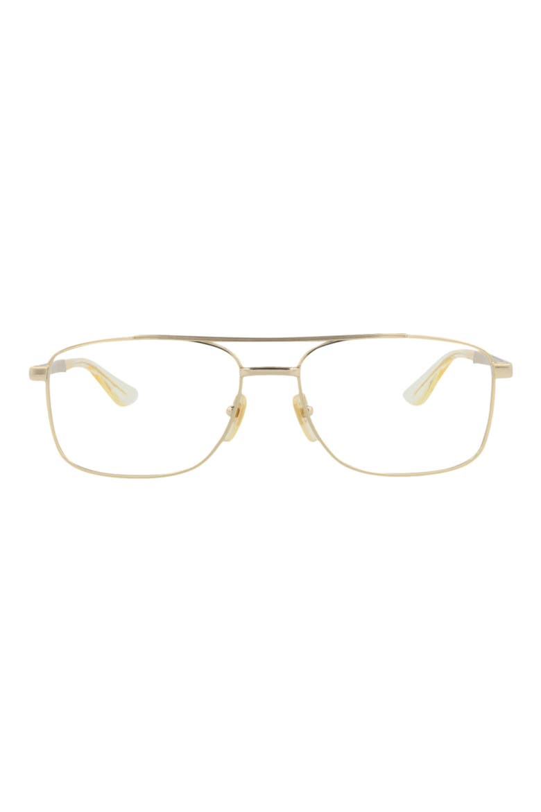 56mm Aviator Optical Glasses, Main, color, GOLD GOLD TRANSPARENT