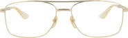 Gucci 56mm Aviator Optical Glasses