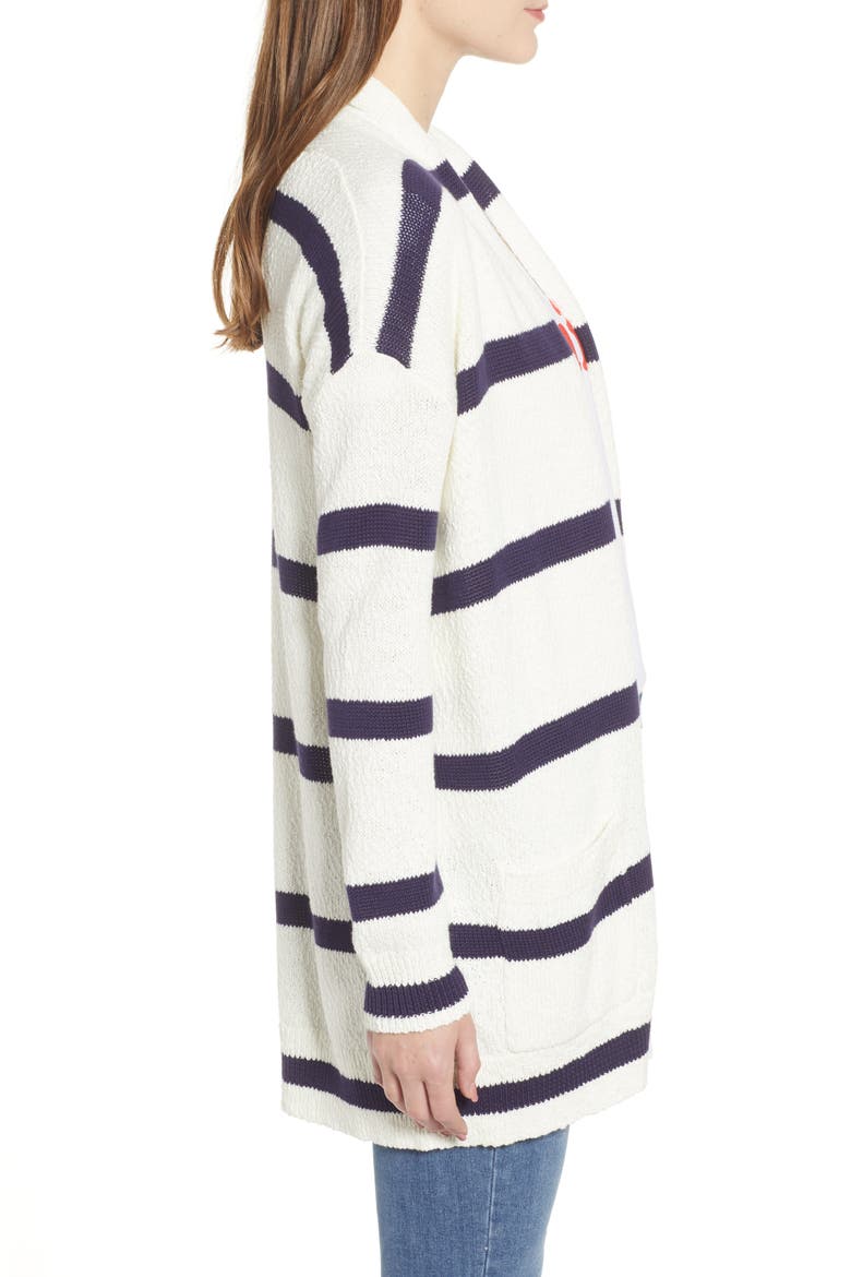 Castaway Stripe Cardigan, Alternate, color, IVORY ROCKAWAY STRIPE