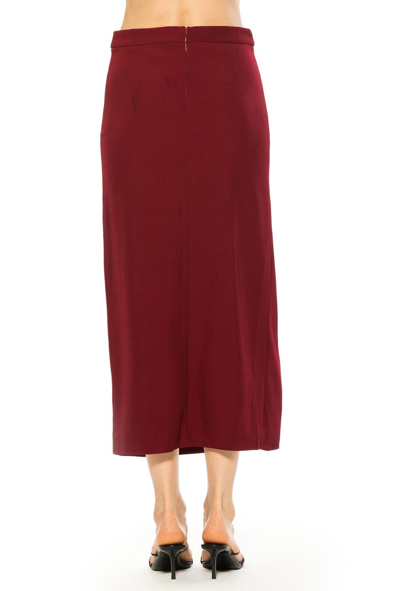 Side Slit Midi Skirt, Alternate, color, BURGUNDY