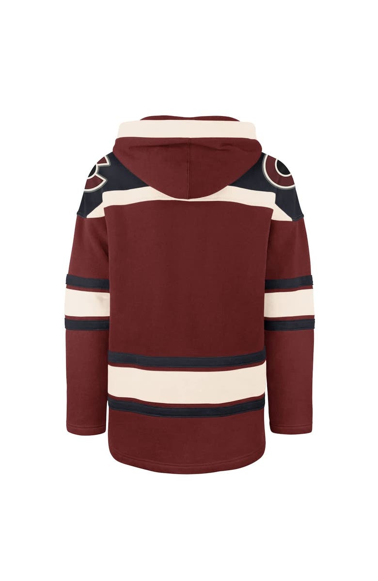 '47 Men's '47 Burgundy Colorado Avalanche Big & Tall Superior Lacer Fleece Pullover Hoodie, Alternate, color,