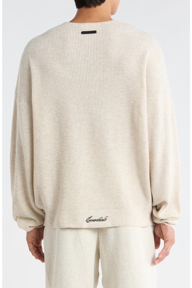 '90s Waffle Knit Sweater, Alternate, color, OATMEAL HEATHER/ BLACK