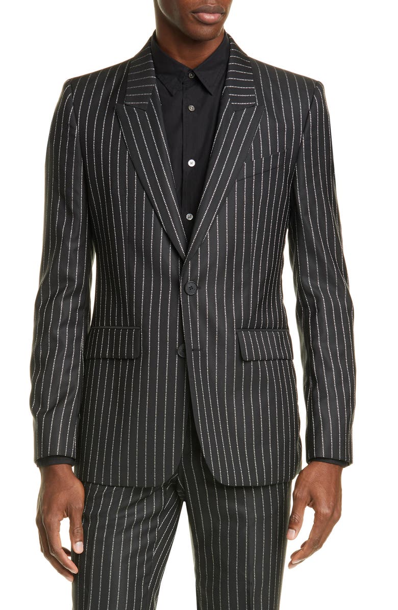 Givenchy Slim Fit Logo Stripe Suit, Alternate, color,