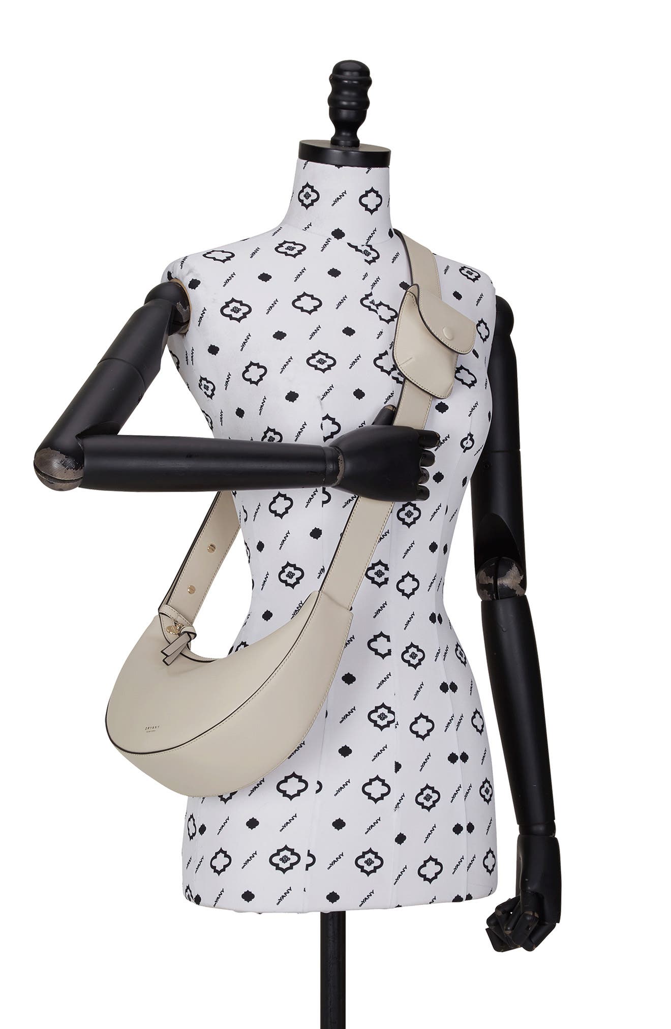 Rookie Crescent Crossbody Bag, Alternate, color, CREAM