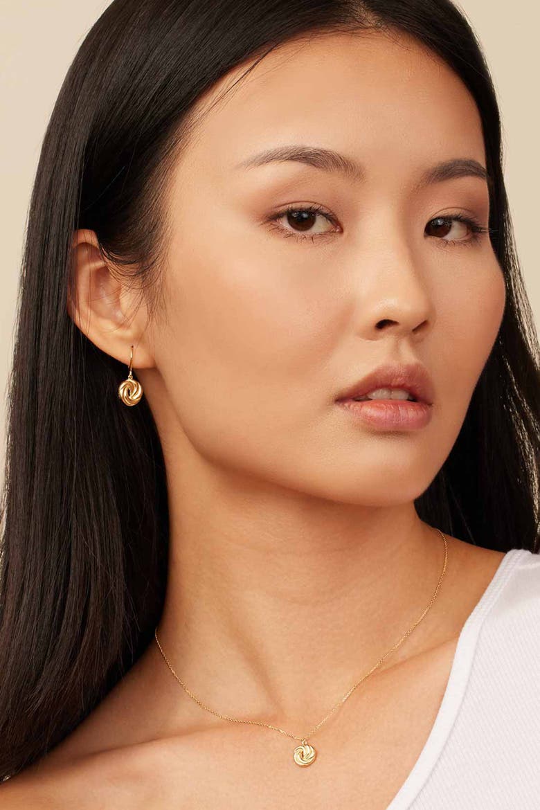 14K Yellow Gold Infinite Love Drop Earrings, Alternate, color, Yellow Gold